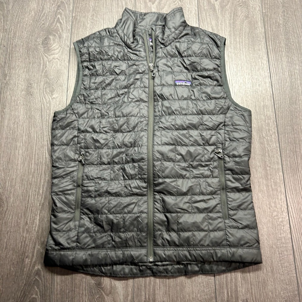 Patagonia Nano Puff Vest Mens Medium Black Puffer Insulated Full Zip 84242